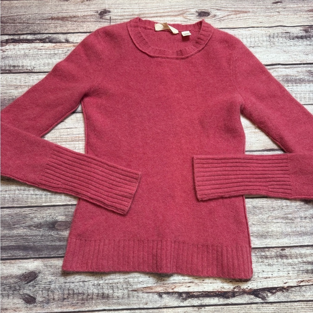 INHABIT Sweater Womens Small Pink Cashmere Knit Pullover Lightweight 1865